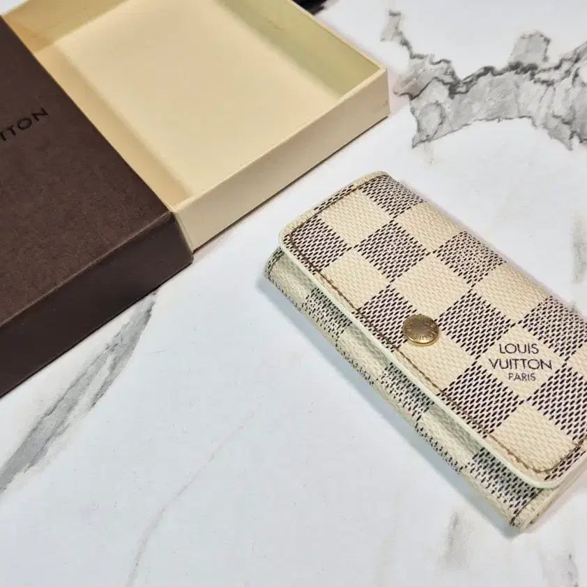 [BUNJANG] Louis Vuitton Damier Azur 4 Key Holder / (정품) 루이비통 다미에 아주르 4홀더 키케이스 키홀더