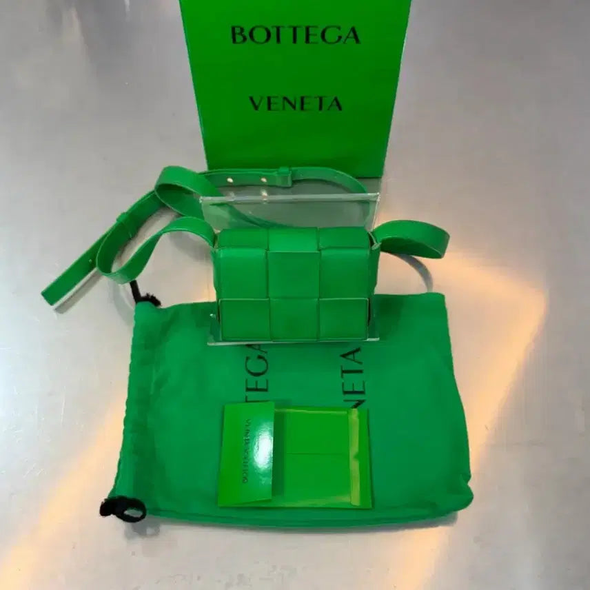 [BUNJANG] Bottega Veneta Parrot Mini Leather Cassette Bag / [더핸드,풀구성] 보테가베네타 패러킷 미니 레더 카세트백