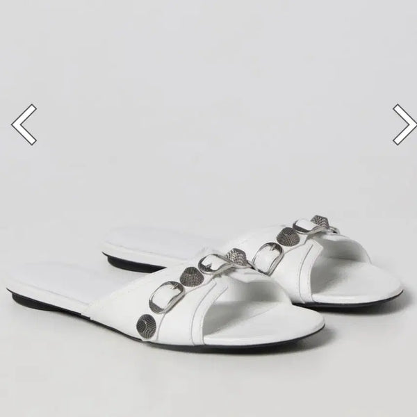 [BUNJANG] Balenciaga Le Cagole Mule White Studded Size 37.5 / 발렌시아가 르카골 뮬 새상품 37.5 사이즈