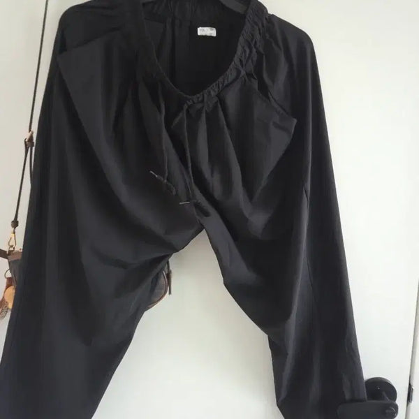[BUNJANG] Black Comfortable Spandex Cargo Pants / 블랙 밴딩 스판성 좋은 바지