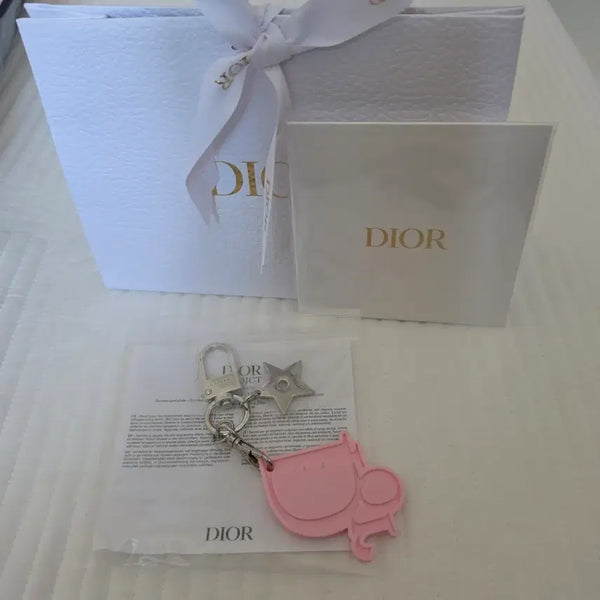 [BUNJANG] Dior Pink Keyring with Shopping Bag / 디올 키링 핑크 + 쇼핑백