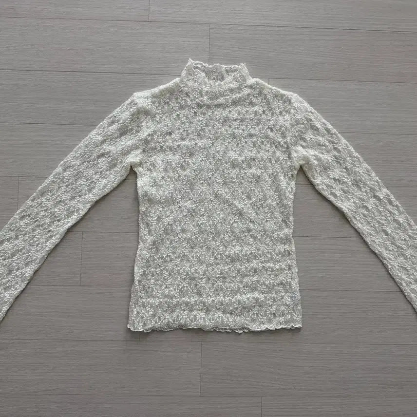 [BUNJANG] Ivory Lace See-Through Top / 아이보리 레이스 시스루 탑