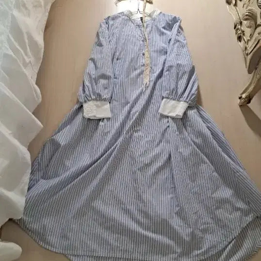[BUNJANG] Striped Long Summer Loose Fit Dress / 스트라이프원피스       롱원피스      여름원피스    루즈핏원피스