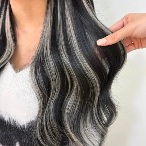 [BUNJANG] 18-inch Two-Tone Ombre Secret Two-Tone Hair Extensions (Bleached) / 붙임머리 가발 노팁 탈색모 18인치 투톤 옴브레 시크릿투톤
