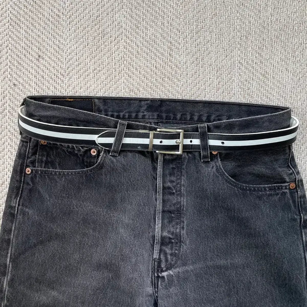 [BUNJANG] Tigora Vintage Reversible Leather Belt / 빈티지 tigora 리버시블 레더 벨트