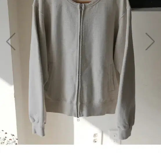 [BUNJANG] Sea Salt Round Neck Zip-Up Cardigan Oatmeal / 씨솔트 라운드넥 집업 가디건 오트밀