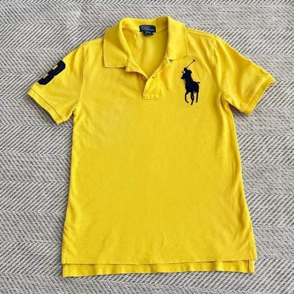 [BUNJANG] Polo Ralph Lauren Big Pony Yellow Short Sleeve Polo Shirt / 폴로 빅포니 랄프로렌 옐로우 반팔 폴로셔츠