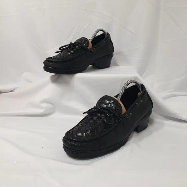 [BUNJANG] DooHa Vintage Bottega Veneta Intrecciato Leather Loafers / 두하빈티지 7.5/255 보테가 베네타 인트레치아토 가죽 로퍼