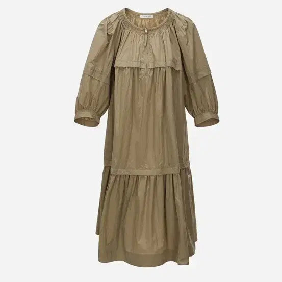 [BUNJANG] Thursday Island Half Zip Volume Dress / 써스데이아일랜드 반짚엎볼륨원피스