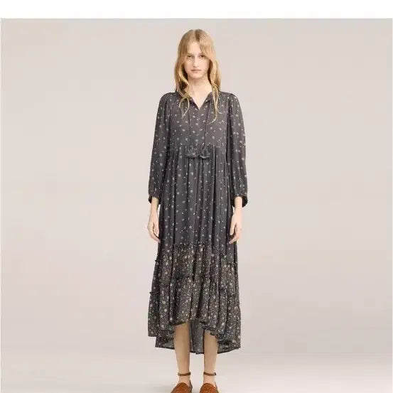 [BUNJANG] Thursday Island Pattern Mix Rayon Loose Fit Long Dress / 써스데이아일랜드 패턴믹스레이온루즈핏원피스