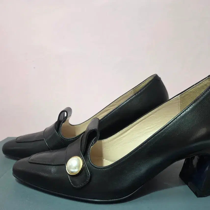 [BUNJANG] SUECOMMA BONNIE Grace Pearl Pumps Black / 슈콤마보니 그레이스 블랙 진주 펌프스 230