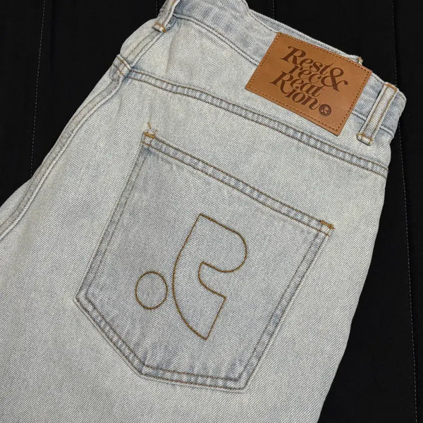 [BUNJANG] Rest and Recreation Washed Denim Jeans L / 레스트앤레크레이션 데님팬츠 청바지 WASHED JEANS L