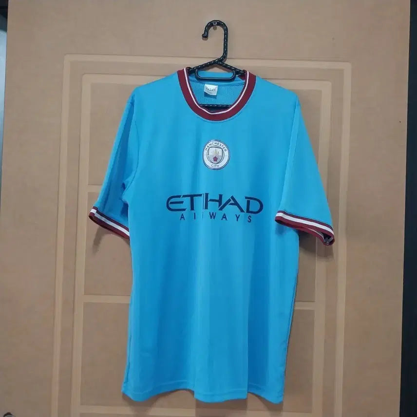 [BUNJANG] Manchester City Men's Short Sleeve Football Jersey - Size 100 / 맨시티 축구 유니폼 남성100 사이즈