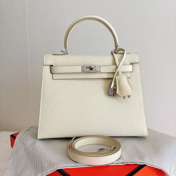 [BUNJANG] Epsom Genuine Leather Kelly Design Tote Shoulder Crossbody Bag (25cm) / *새상품* 켈리 디자인 소가죽 엡송 여성가방 토트백 숄더백