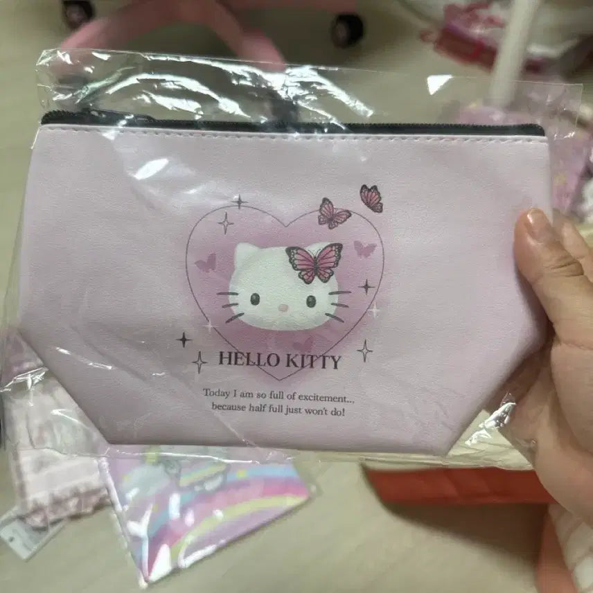 [BUNJANG] Hello Kitty Pink Monotone Pouch / 헬로키티 핑크 모노톤 파우치