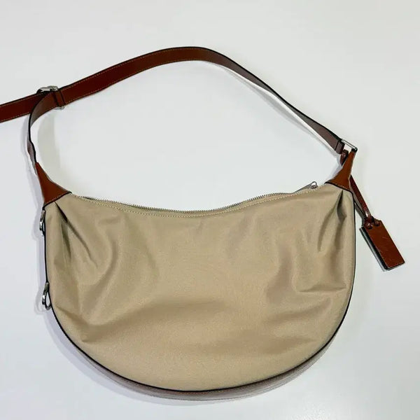 [BUNJANG] Joy Gryson June Hobo Bag Medium Nylon Beige / 조이그라이슨 준 호보백 미디움 나일론 베이지