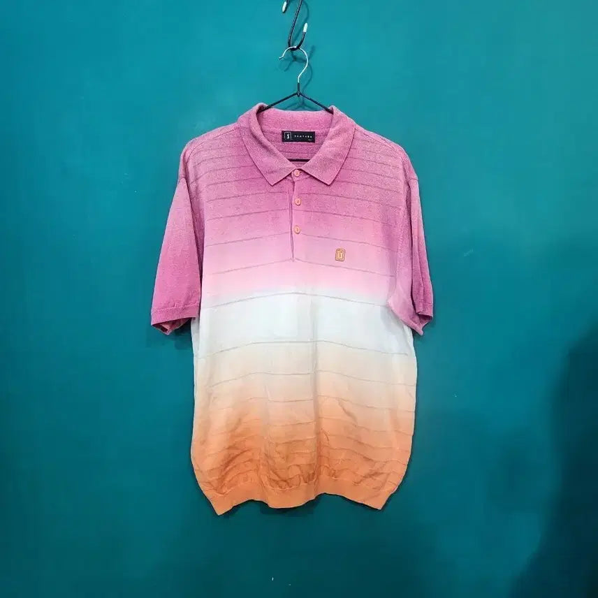 [BUNJANG] PGA TOUR Men's Collar Knit Golf Short Sleeve T-Shirt / PGAtour 남성 카라 니트 골프 반팔티셔츠