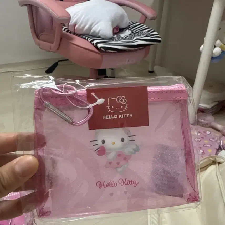 [BUNJANG] Hello Kitty Angel Pink PVC Pouch / 헬로키티 엔젤 핑크 PVC 파우치