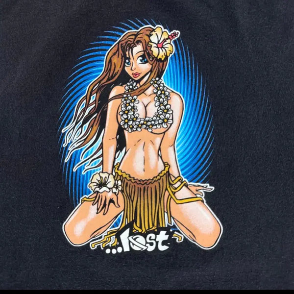 [BUNJANG] Lost Enterprises 00s Hawaiian Hula Girl T-Shirt XL / 00s 하와이안 훌라걸 티셔츠