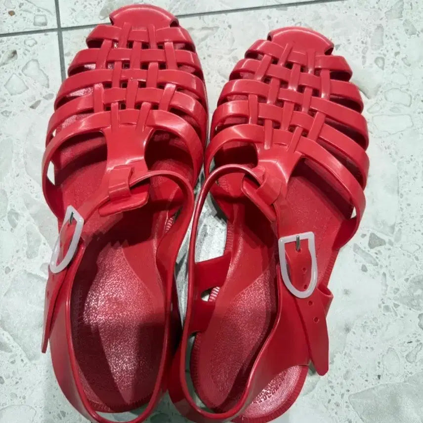 [BUNJANG] Medeuse Red Jelly Shoes Size 37 / 메듀즈 젤리슈즈 37사이즈