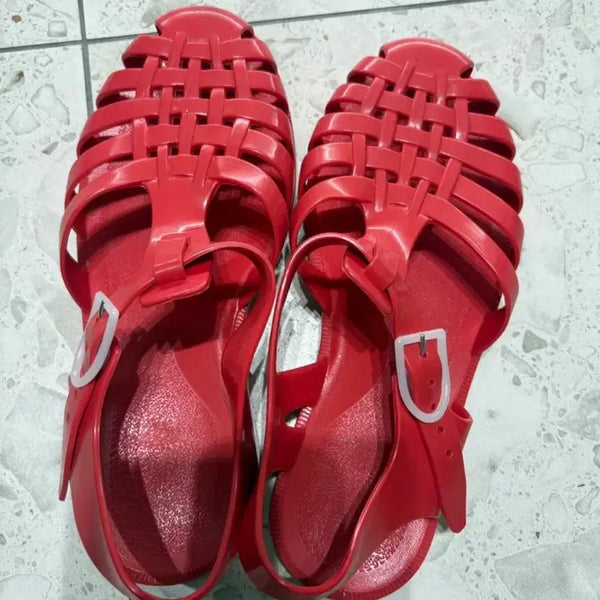 [BUNJANG] Medeuse Red Jelly Shoes Size 37 / 메듀즈 젤리슈즈 37사이즈