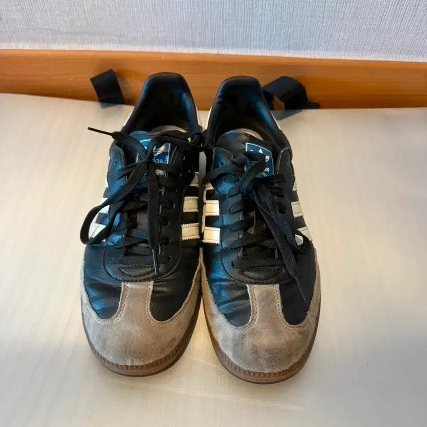 [BUNJANG] Adidas Samba Black Suede Sneakers / 아디다스 삼바 블랙 스웨이드 운동화 280사이즈