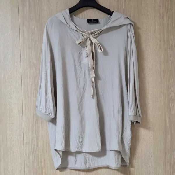 [BUNJANG] Lanvin Paris Hooded Short Sleeve Blouse / 한섬 랑방 후드 반팔 블라우스
