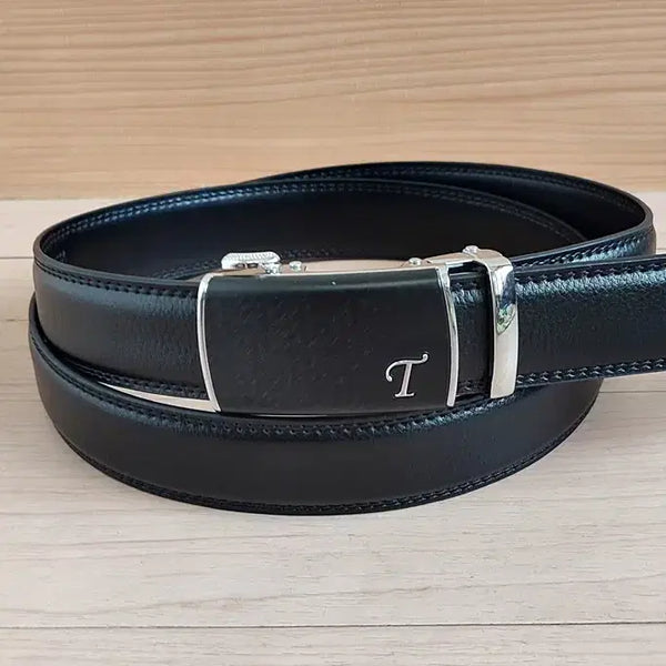 [BUNJANG] Men's Genuine Leather Automatic Belt / 남자 가죽 자동벨트 정장벨트 가죽벨트 새상품