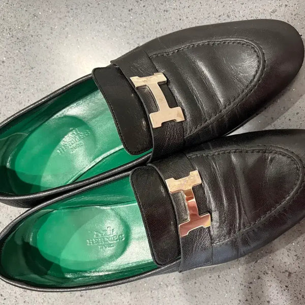 [BUNJANG] Hermès Paris Loafers Black / 에르메스 파리 로퍼