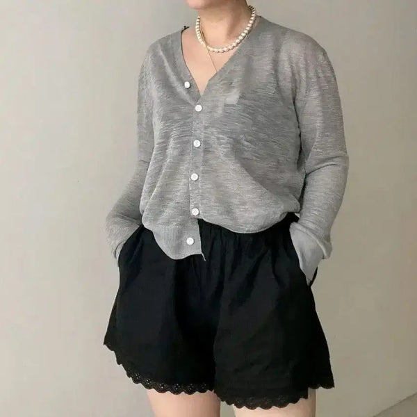 [BUNJANG] Jadeng Mom Summer Cardigan - Grey / 썸머 가디건 - 그레이