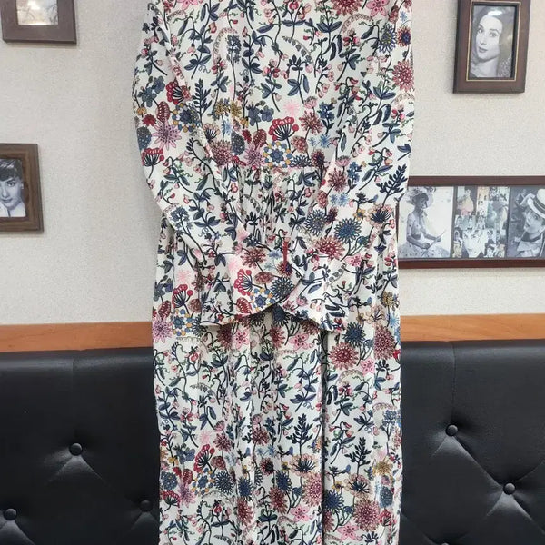 [BUNJANG] Flower Pattern Long Dress / 플라워 패턴 롱 원피스