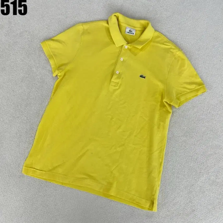 [BUNJANG] Lacoste Yellow Polo T-Shirt Size 4 / 라코스테 반팔 카라티 옐로우 4
