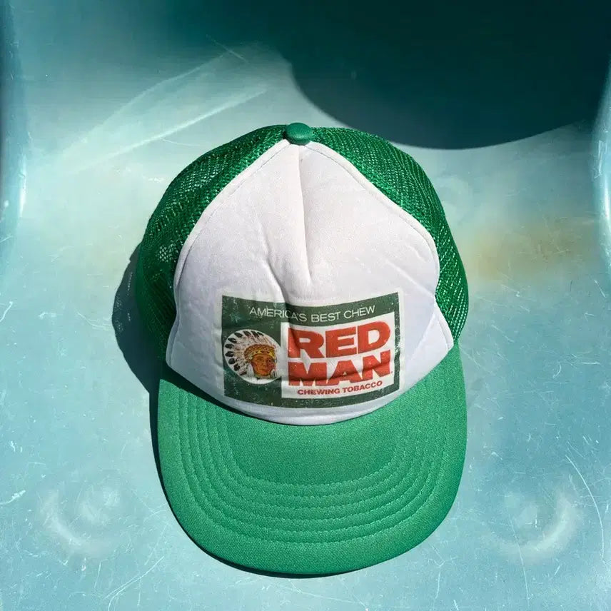 [BUNJANG] Original Vintage Redman Trucker Hat Green / [오리지널 빈티지] 레드맨 트러커햇 초록 (크롬하츠, 캐피탈)