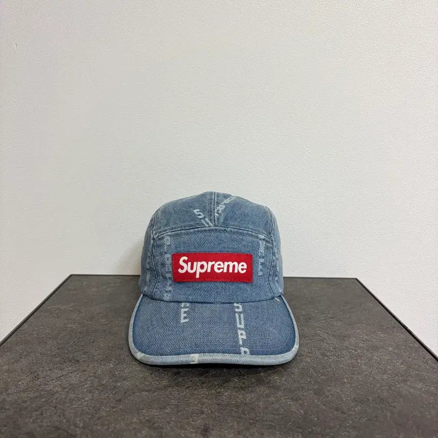 [BUNJANG] Supreme Washed Denim Box Logo Camp Cap Hat / (OS) 슈프림 박스로고 캠프캡 모자 워시드 데님