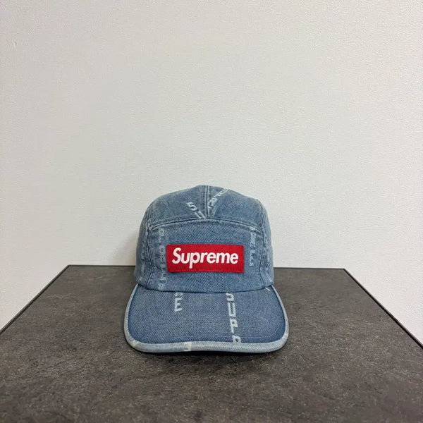 [BUNJANG] Supreme Washed Denim Box Logo Camp Cap Hat / (OS) 슈프림 박스로고 캠프캡 모자 워시드 데님