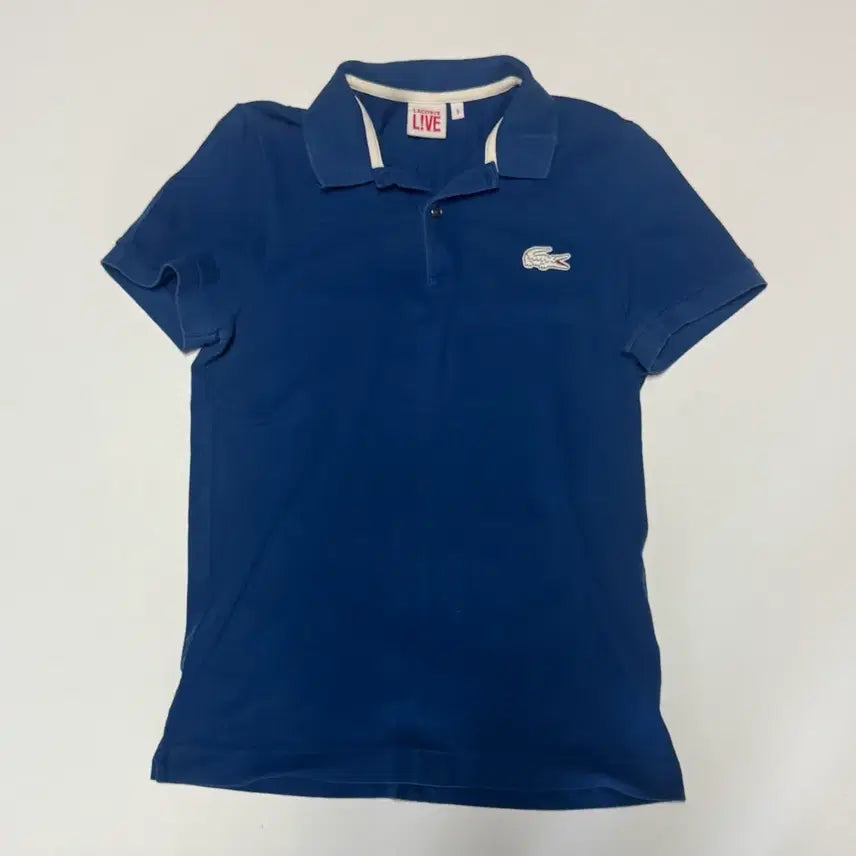 [BUNJANG] Lacoste Live Cotton Blend Polo T-Shirt Navy / 공용 라코스테 라이브 스판 혼방 폴로 반팔 티셔츠 S ~ M 네이비