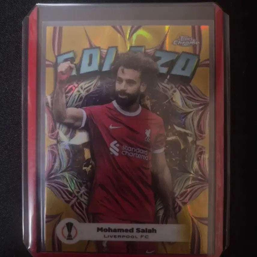 [BUNJANG] Mohamed Salah 23-24 Tops Chrome Golaazo Gold Lava Limited Edition Card (Liverpool) / 모하메드 살라 골드라바 골라조 23-24 탑스크롬 축구카드(리버풀)