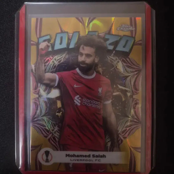 [BUNJANG] Mohamed Salah 23-24 Tops Chrome Golaazo Gold Lava Limited Edition Card (Liverpool) / 모하메드 살라 골드라바 골라조 23-24 탑스크롬 축구카드(리버풀)