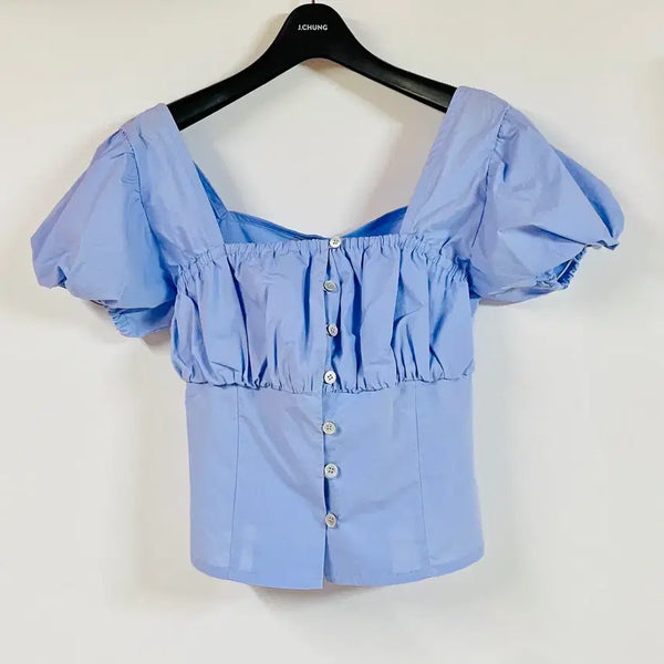 [BUNJANG] J.CHUNG Puff Sleeve Square Neck Top / J.CHUNG puff top 제이청