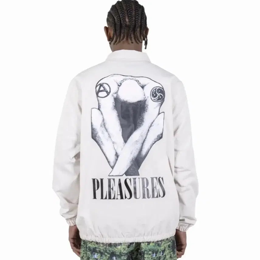 [BUNJANG] Pleasures Ivory Coach Jacket / xl) PLEASURES 플레져스 코치 자켓 아이보리