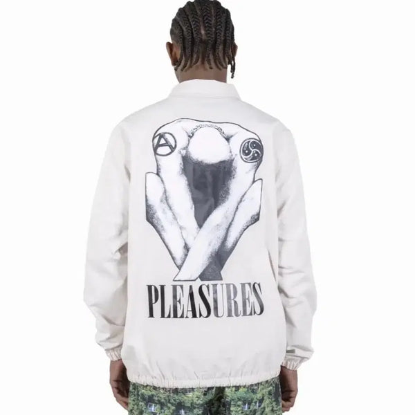 [BUNJANG] Pleasures Ivory Coach Jacket / xl) PLEASURES 플레져스 코치 자켓 아이보리