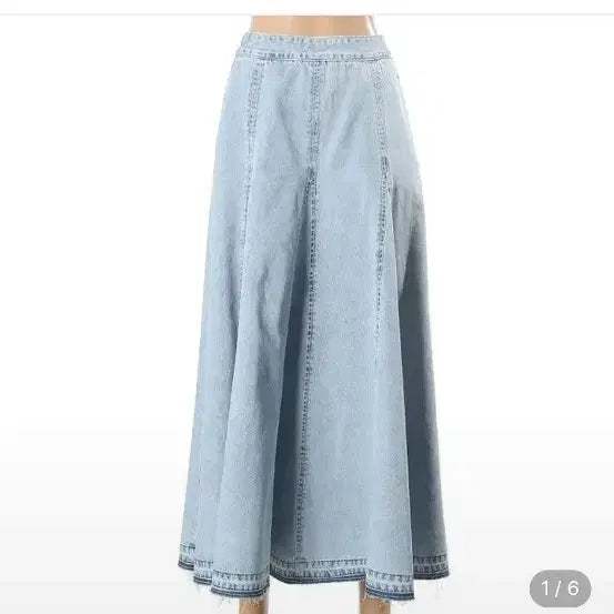 [BUNJANG] Thursday Island Flare Maxi Denim Skirt / 써스데이아일랜드 플레어맥시데님스커트