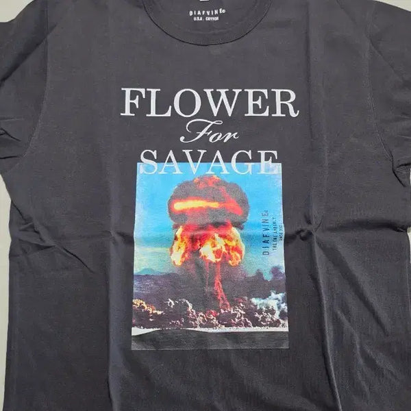 [BUNJANG] DIAFVINE Flower Printing Short Sleeve T-Shirt L / 디아프바인 플라워 프린팅 반팔 티셔츠 L