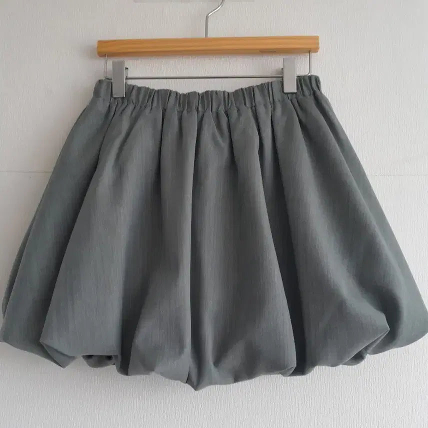 [BUNJANG] Mini Balloon Skirt - Light Khaki / 연카키색미니벌룬스커트