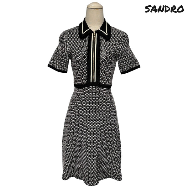[BUNJANG] Sandro Knit Mini Short Sleeve Dress / 3929 산드로 니트 미니 반팔원피스 36