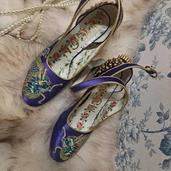 [BUNJANG] Gucci Dragon Embroidered Flat Shoes / 구찌신발