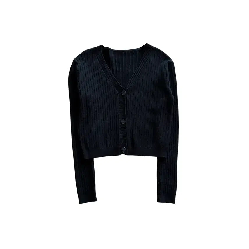 [BUNJANG] Vintage Ribbed V-Neck Cardigan / Vintage 골지 브이넥 가디건