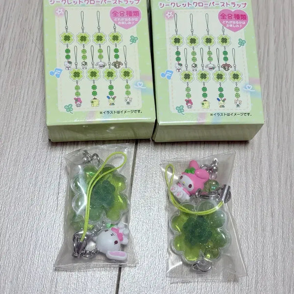 [BUNJANG] Sanrio Clover Random Keyring Bundle Set - My Melody, Kuromi / 산리오 클로버 랜덤 키링 일괄 판매 시로우사 마멜 마이멜로디 교환