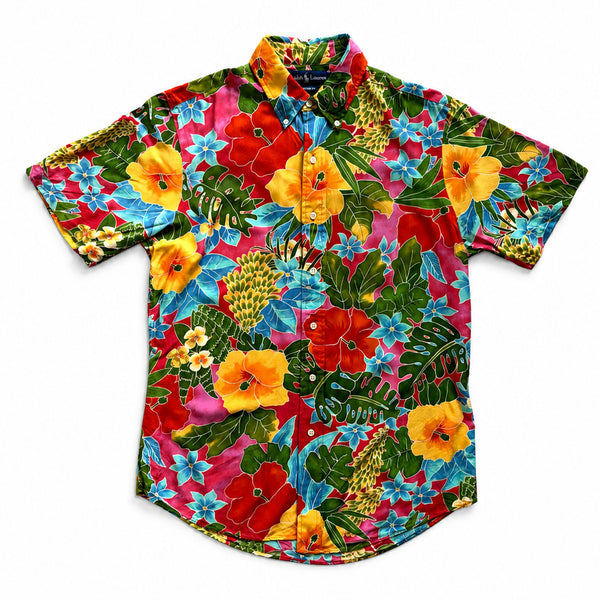 [BUNJANG] Polo Ralph Lauren Floral Pattern Short Sleeve Button-Down Shirt (Size M) / 폴로 랄프로렌 Floral 패턴 반팔 셔츠 M(100~103)