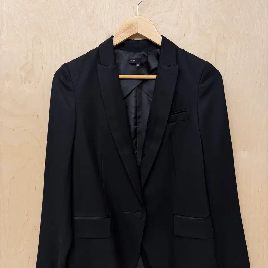 [BUNJANG] Maje Black Shawl Collar One-Button Vintage Jacket / [빈티지] 마쥬 블랙 숄카라 원버튼 자켓